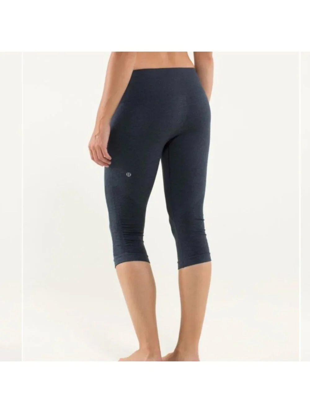 Lululemon In The Flow Crop II Heathered Inkwell